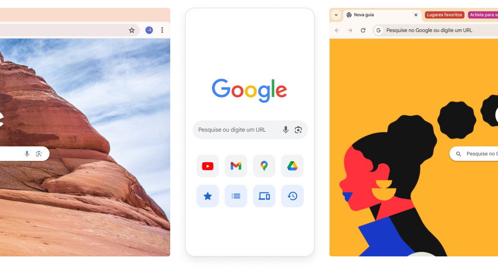 Google em diferentes dispositivos
